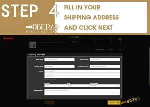 FILL IN YOUR SHIPPING ADDRESS AND CLICK NEXT