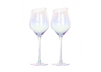 BEVEL RAINBOW WINE GLASS | 斜口炫彩红酒杯