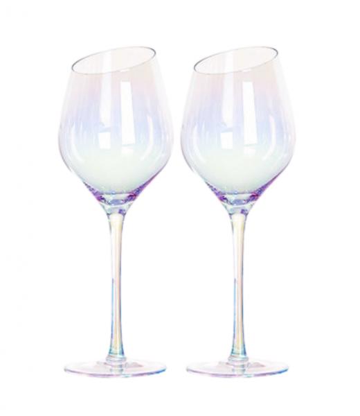 BEVEL RAINBOW WINE GLASS | 斜口炫彩红酒杯